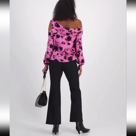 I.N.C International Concepts Printed Asymmetrical One- shoulder Top - Picture 4 of 8